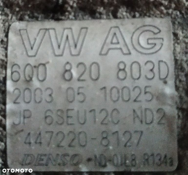 Audi A2 VW Polo Fabia 1.4 16V kompresor sprężarka klimatyzacji 447220-8193-8127 8991 6Q0820808 F - obrazek 3
