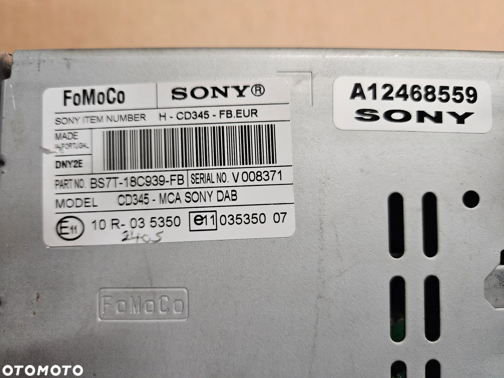 Ford S-Max Galaxy MK3 Mondeo MK4 radio Sony CD345 BS7T-18C939-FB - obrazek 3