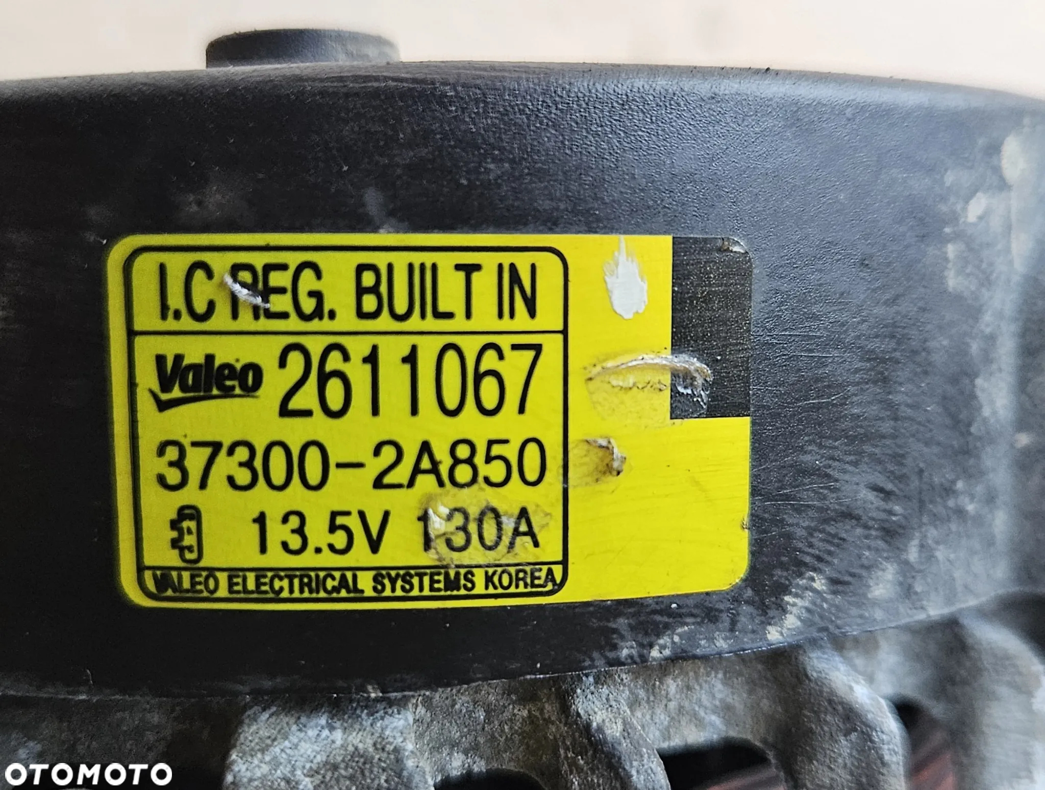 Hyundai I20 Kia Ceed 1.6 CRDI D4FB alternator 130A 2611067 37300 2A850 120A 37300-2A601 - obrazek 2