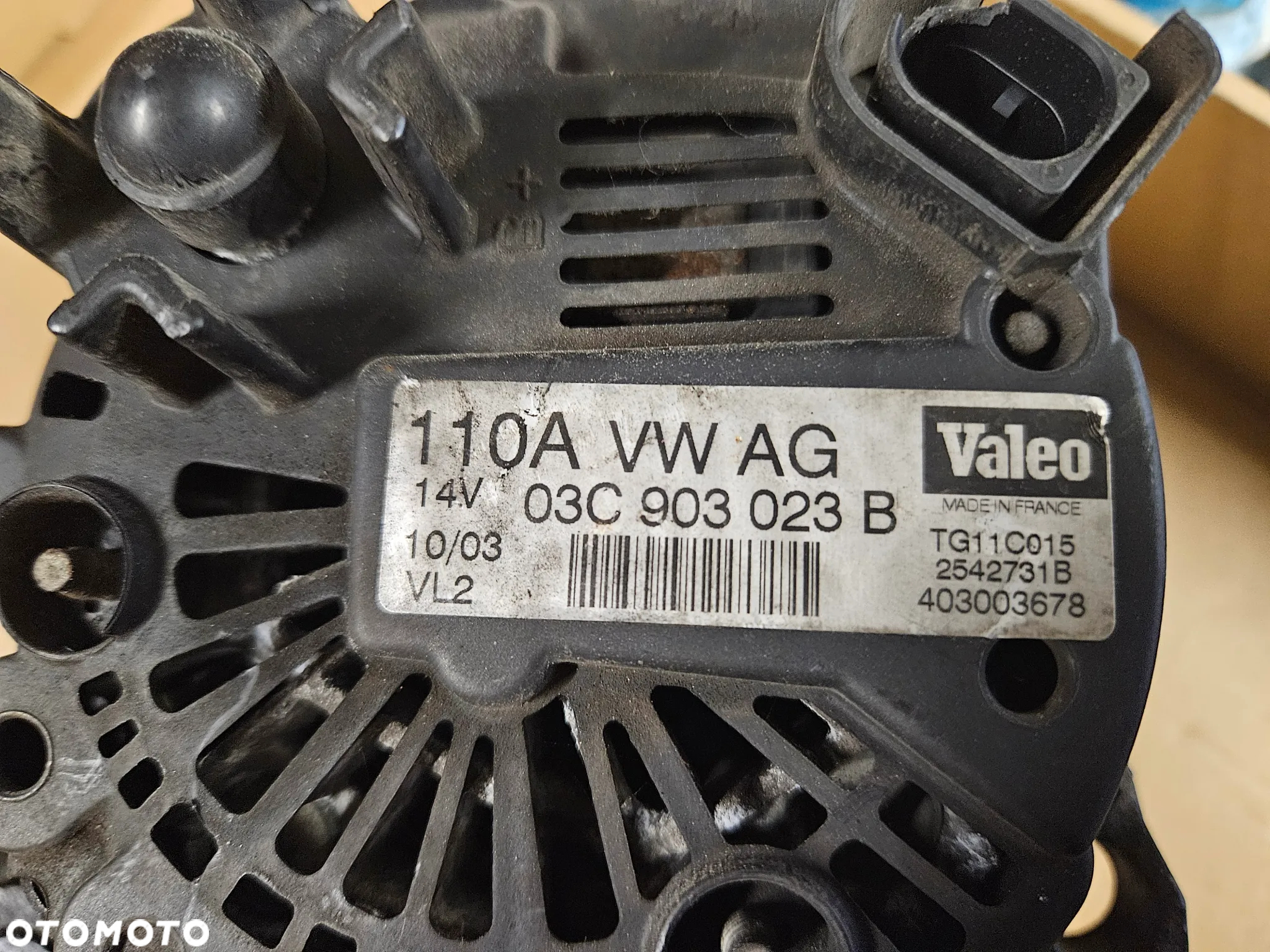 VW Touran Golf Audi A3 Seat Altea 1.4 TSI 1.6 FSI alternator 140A 110A 03C903023D 03C903023B 03C903023C - obrazek 4